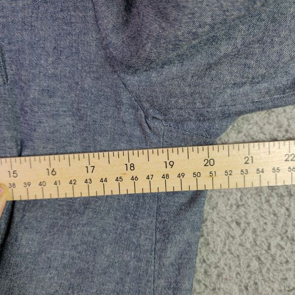 Gap Blue Chambray Preppy Blazer 12 Classic Notch Lapel Single Breasted Lined - Picture 5 of 16